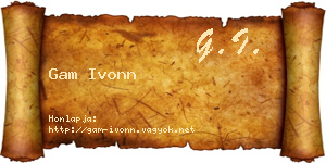 Gam Ivonn névjegykártya